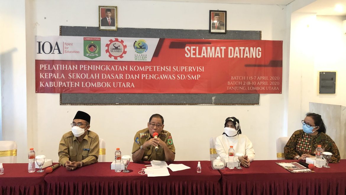 SEAQIS in Collaboration with Indonesian Overseas Alumni (IOA) Conducted Training on Classroom Supervision for Kindergarten, Primary, and Lower Secondary School Principals and Supervisors in North Lombok Regency