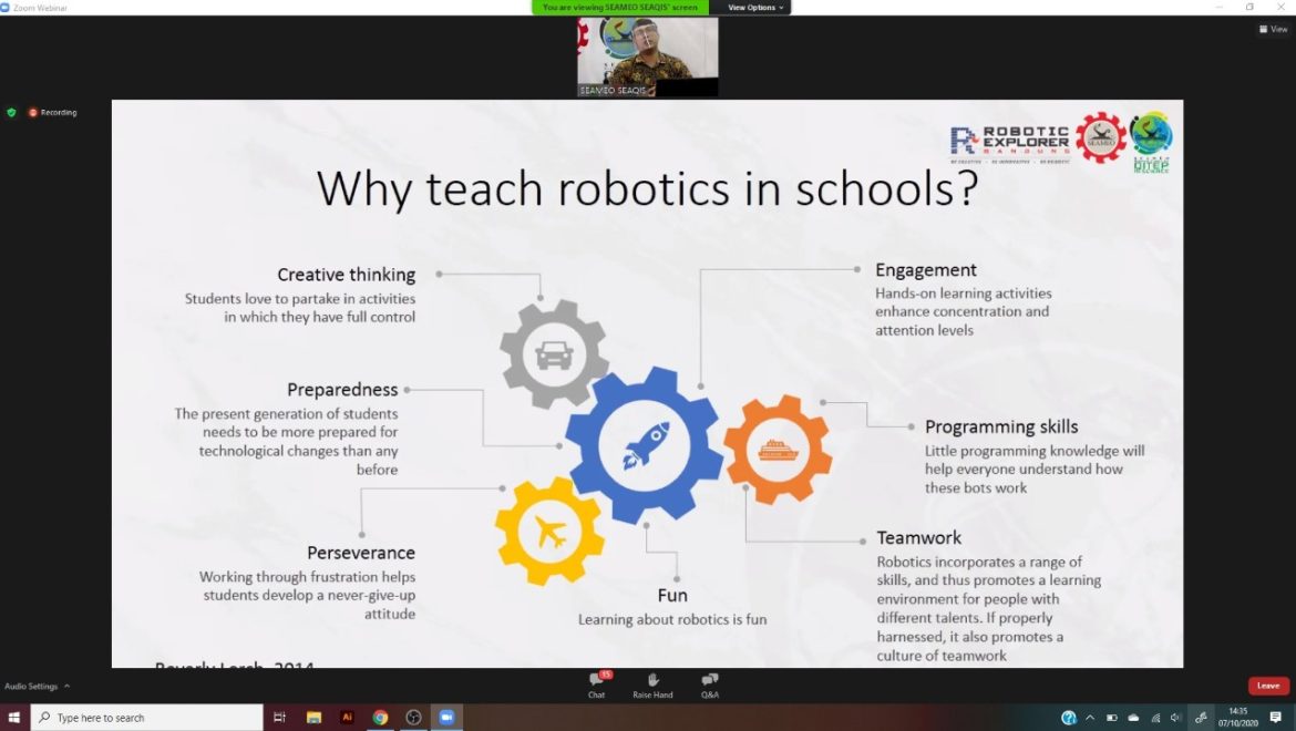 Webinar on Integrating Robotics into Science Learning