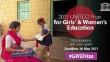 Nominations now open for the UNESCO Prize for Girls' and Women's Education