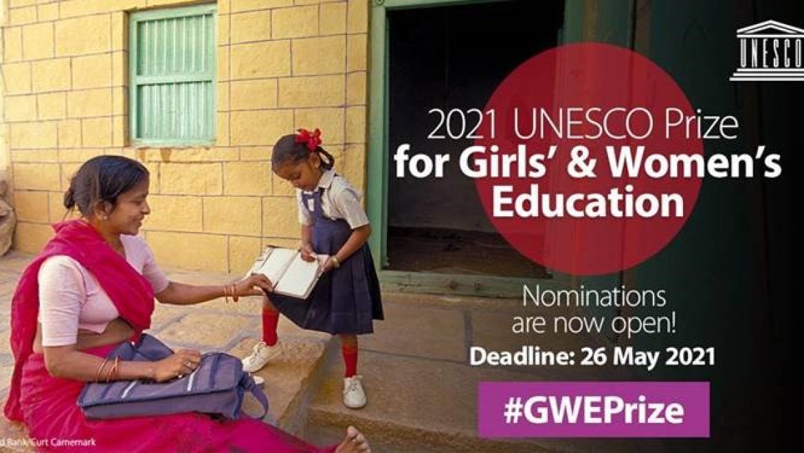 Nominations now open for the UNESCO Prize for Girls’ and Women’s Education